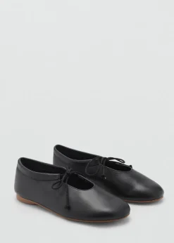Dzieci MANGO Buty*Baleriny skórzane z kokardką