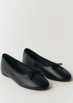 MANGO Buty|Akcesoria Skórzane*Baleriny skórzane z kokardką