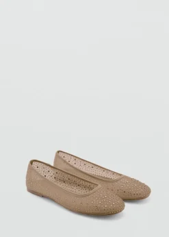 Dzieci MANGO Buty*Baleriny z błyszczącym wykończeniem