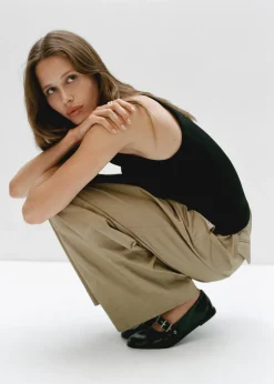 MANGO Buty*Baleriny z okrągłym noskiem i sprzączką