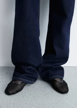 MANGO Buty*Baleriny z siateczki