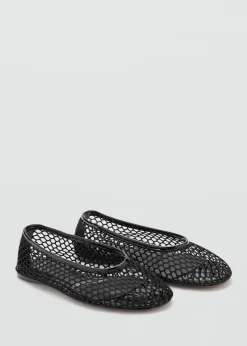 MANGO Buty*Baleriny z siateczki