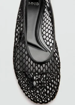 MANGO Buty*Baleriny z siateczki