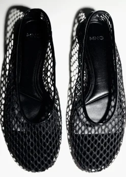 MANGO Buty*Baleriny z siateczki