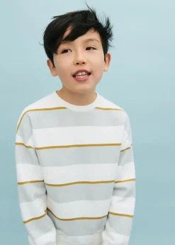 Dzieci MANGO Bluzy*Bawełniana bluza w paski