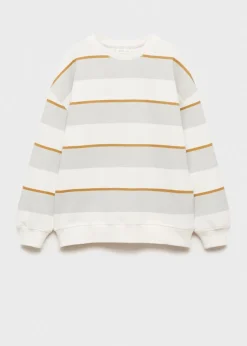Dzieci MANGO Bluzy*Bawełniana bluza w paski
