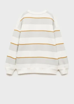 Dzieci MANGO Bluzy*Bawełniana bluza w paski