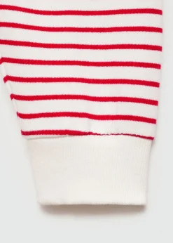 Dzieci MANGO Bluzy*Bawełniana bluza w paski