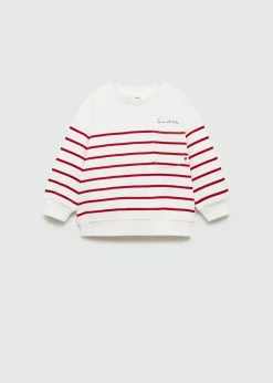 Dzieci MANGO Bluzy*Bawełniana bluza w paski