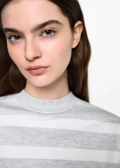 MANGO Bluzy*Bawełniana bluza w paski