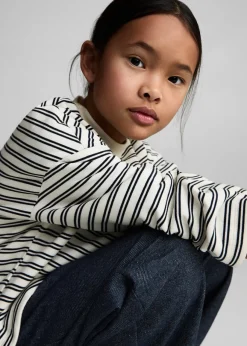 Dzieci MANGO Bluzy*Bawełniana bluza w paski