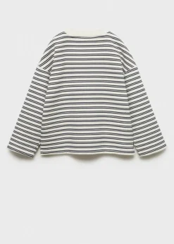 Dzieci MANGO Bluzy*Bawełniana bluza w paski