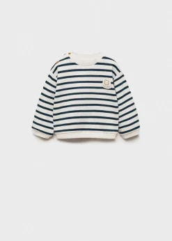 Dzieci MANGO Bluzy*Bawełniana bluza w paski