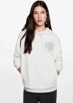 MANGO Bluzy*Bawełniana bluza z kapturem