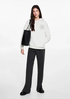 MANGO Bluzy*Bawełniana bluza z kapturem