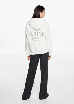 MANGO Bluzy*Bawełniana bluza z kapturem