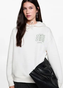 MANGO Bluzy*Bawełniana bluza z kapturem