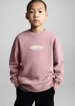 Dzieci MANGO Bluzy*Bawełniana bluza z napisem