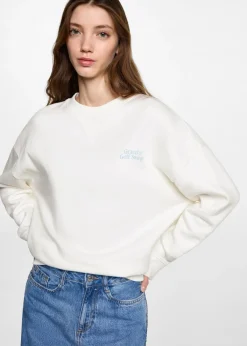 MANGO Bluzy*Bawełniana bluza z napisem