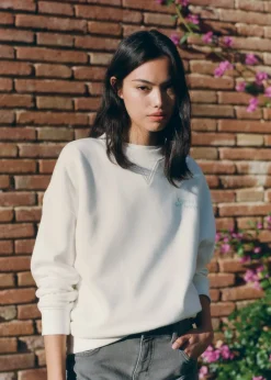 MANGO Bluzy*Bawełniana bluza z napisem