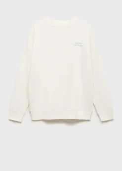 MANGO Bluzy*Bawełniana bluza z napisem