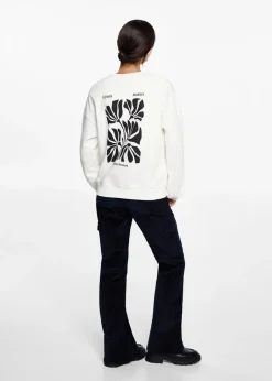 MANGO Bluzy*Bawełniana bluza ze wzorem