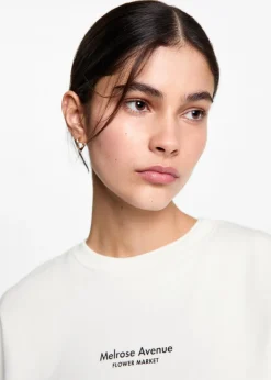 MANGO Bluzy*Bawełniana bluza ze wzorem