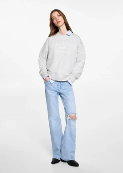 MANGO Bluzy*Bawełniana bluza ze wzorem