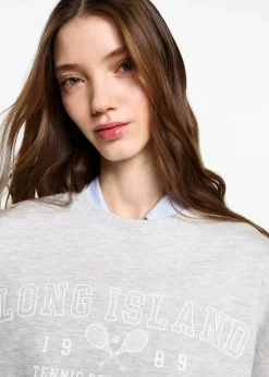 MANGO Bluzy*Bawełniana bluza ze wzorem