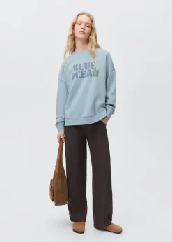 MANGO Bluzy*Bawełniana bluza ze wzorem