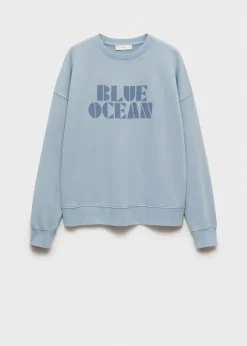 MANGO Bluzy*Bawełniana bluza ze wzorem