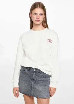 MANGO Bluzy*Bawełniana bluza ze wzorem