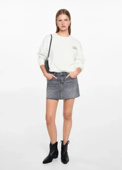 MANGO Bluzy*Bawełniana bluza ze wzorem