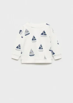 Dzieci MANGO Bluzy*Bawełniana bluza ze wzorem