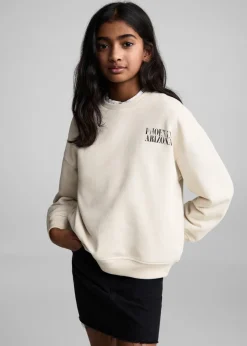 Dzieci MANGO Bluzy*Bawełniana bluza ze wzorem