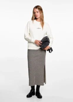 MANGO Bluzy*Bawełniana bluza ze wzorem