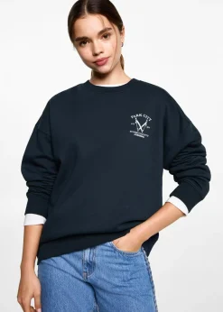 MANGO Bluzy*Bawełniana bluza ze wzorem