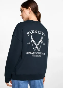 MANGO Bluzy*Bawełniana bluza ze wzorem