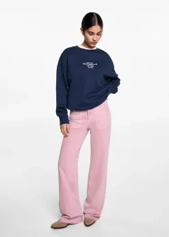 MANGO Bluzy*Bawełniana bluza ze wzorem