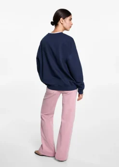 MANGO Bluzy*Bawełniana bluza ze wzorem