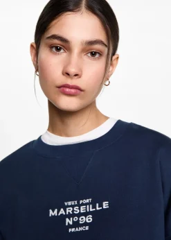 MANGO Bluzy*Bawełniana bluza ze wzorem