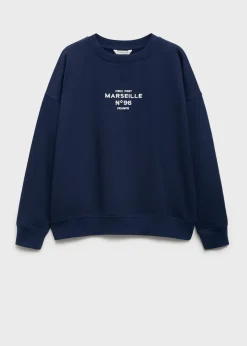 MANGO Bluzy*Bawełniana bluza ze wzorem