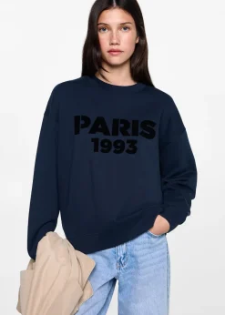 MANGO Bluzy*Bawełniana bluza ze wzorem