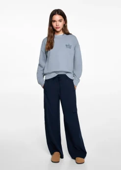 MANGO Bluzy*Bawełniana bluza ze wzorem