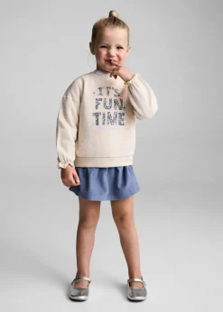 Dzieci MANGO Bluzy*Bawełniana bluza ze wzorem