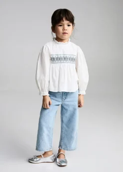 Dzieci MANGO Koszule*Bawełniana bluzka z haftem