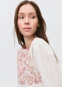 MANGO Koszule I Bluzki*Bawełniana bluzka z haftem