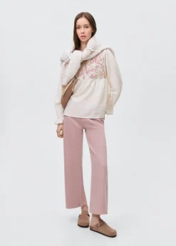 MANGO Koszule I Bluzki*Bawełniana bluzka z haftem