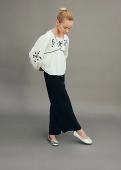 Dzieci MANGO Koszule I Bluzki*Bawełniana bluzka z haftem