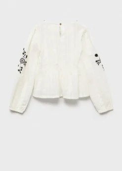 Dzieci MANGO Koszule I Bluzki*Bawełniana bluzka z haftem